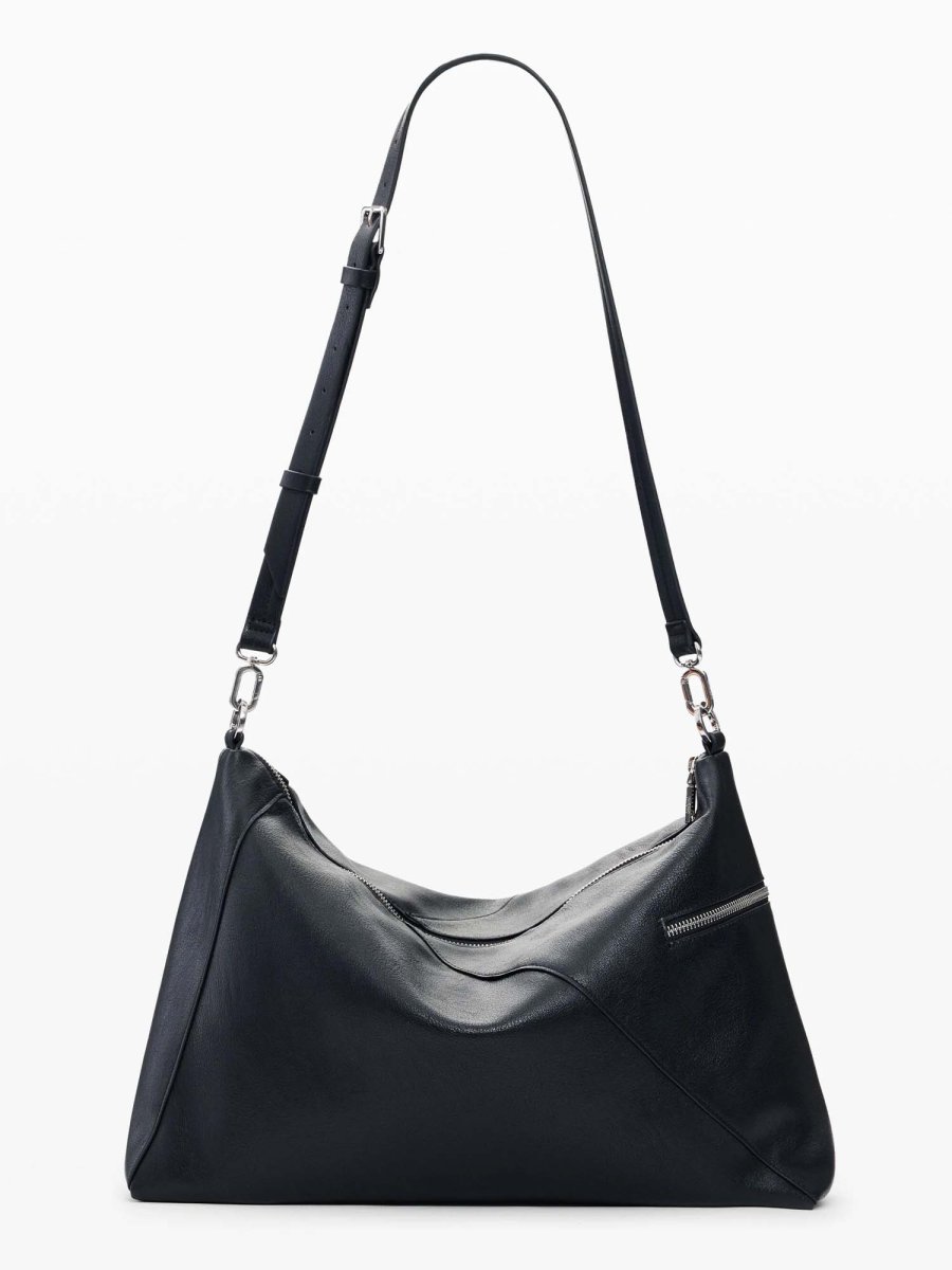 BORSA NERA DESIGUAL LOGO LEIRIA DA DONNA - immagine 4