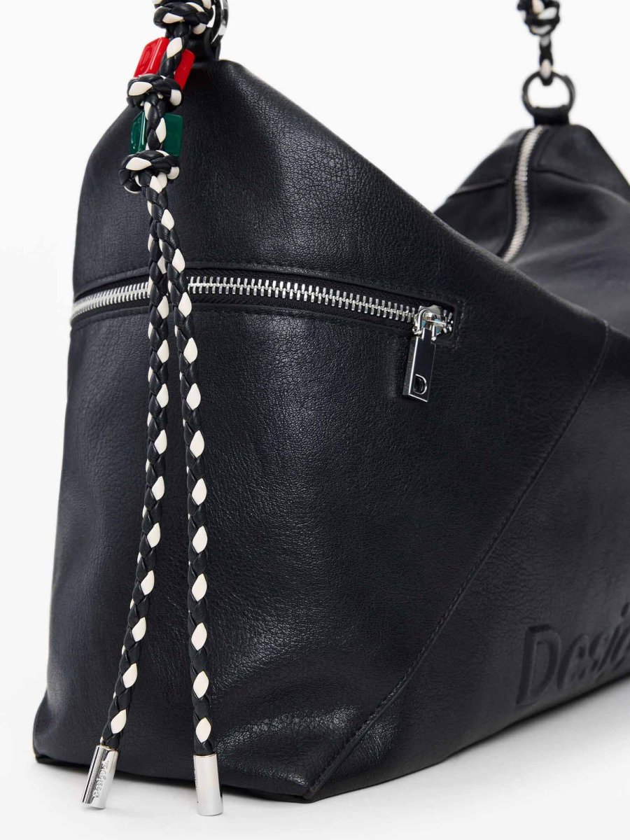 BORSA NERA DESIGUAL LOGO LEIRIA DA DONNA - immagine 5