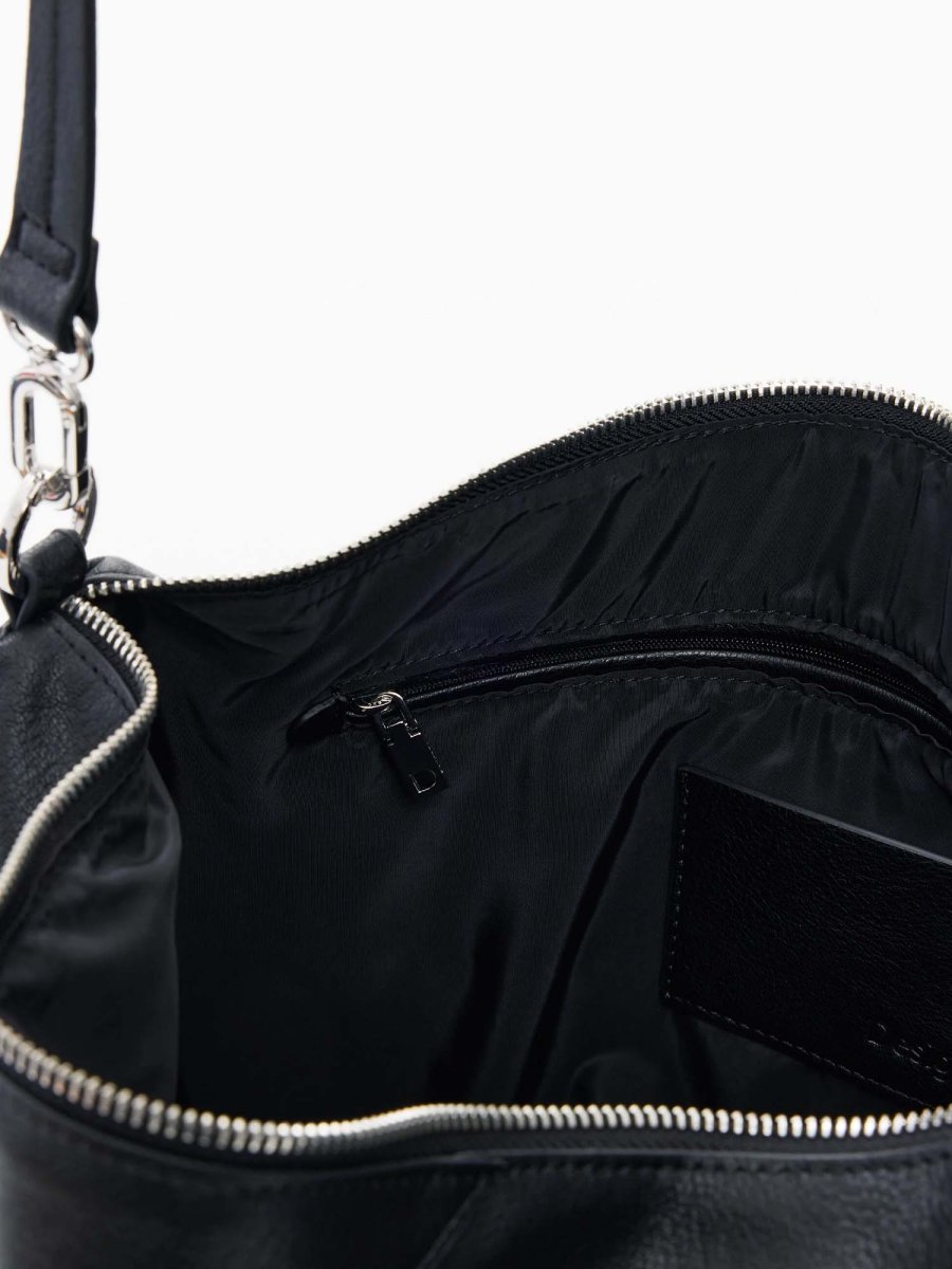 BORSA NERA DESIGUAL LOGO LEIRIA DA DONNA - immagine 6