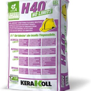 KERAKOLL H40 NO LIMITS BIANCO SHOCK ADESIVO PER PIASTRELLE 25 KG