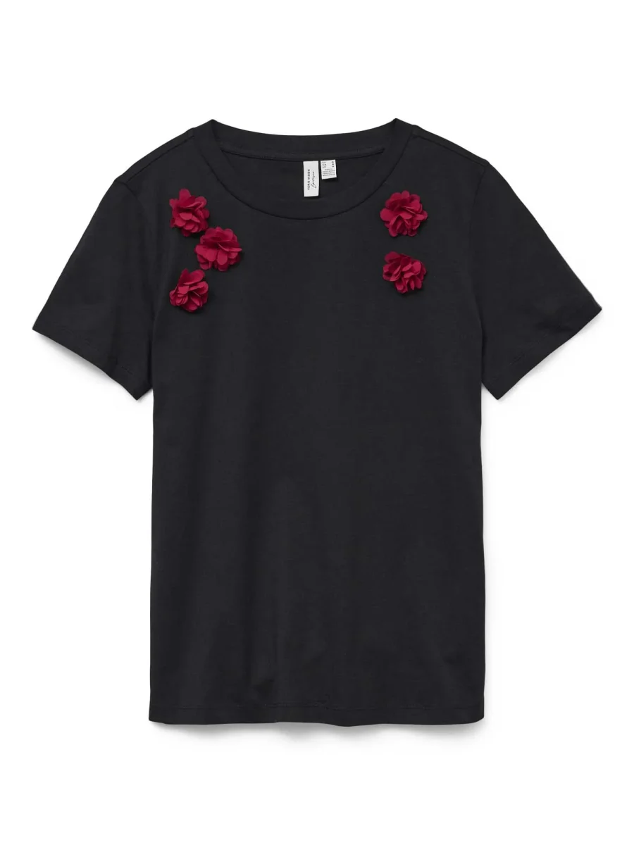 T-SHIRT FINETTE VERO MODA DA DONNA NERO