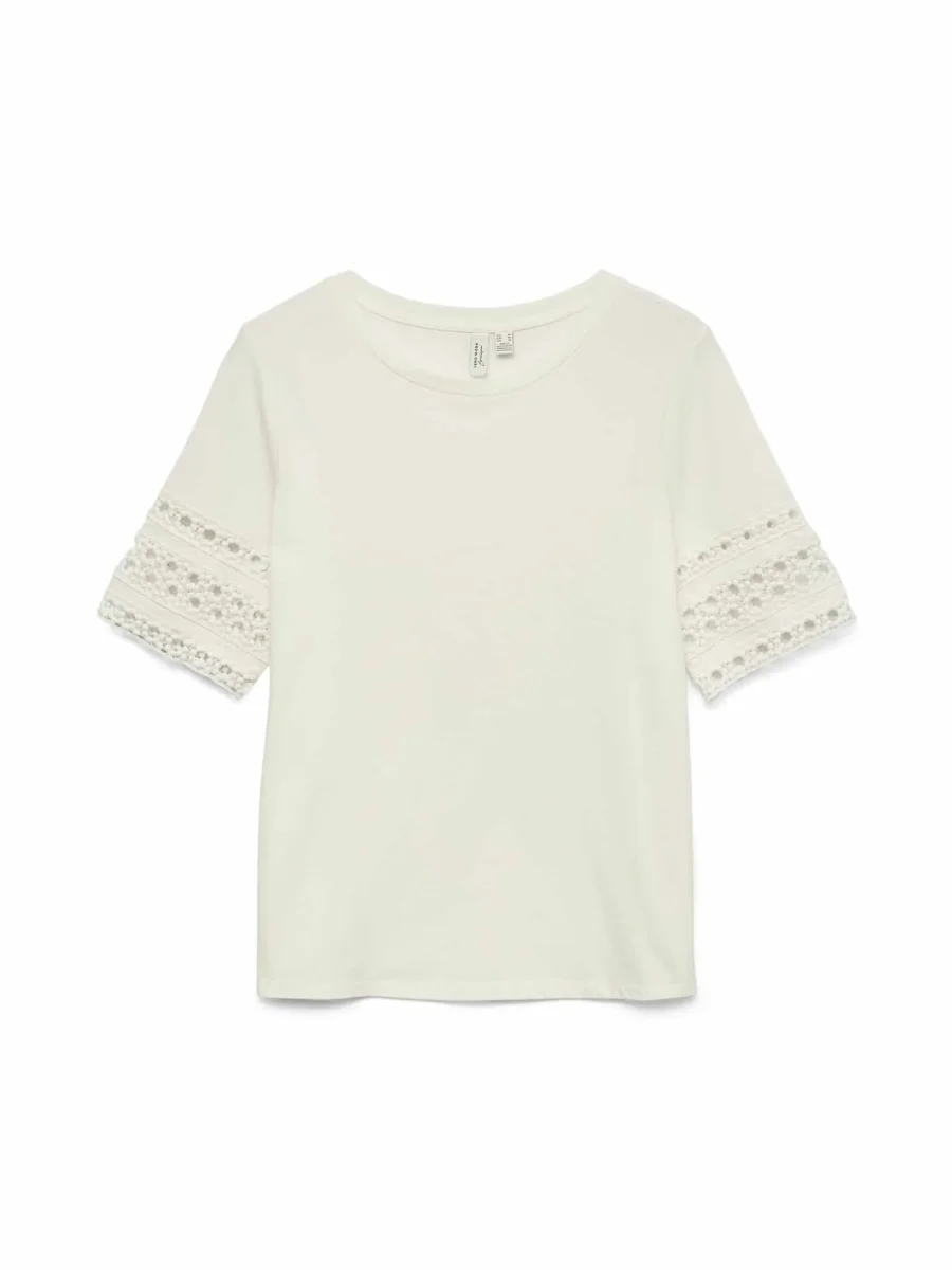 T-shirt Vero Moda Ivacy in cotone biologico bianca unisex adulto - immagine 3