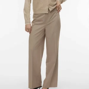 Pantaloni a zampa in velluto millerighe Vero Moda argento unisex