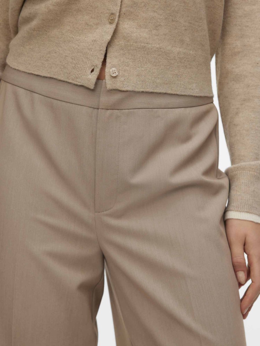 Pantaloni a zampa in velluto millerighe Vero Moda argento unisex - immagine 5