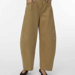 Jeans wide fit Kaitlin unisex in colore kelp