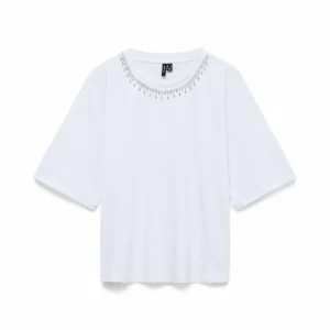 T-shirt unisex adulto Vero Moda 10349666 bianca a maniche corte