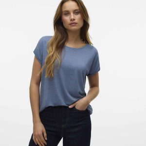 T-shirt Vero Moda Lava unisex adulto in colore china con lurex