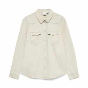 Camicia denim Vero Moda Maria slim fit unisex grigia