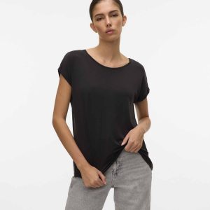 T-shirt Vero Moda Ava nera unisex adulto a maniche corte