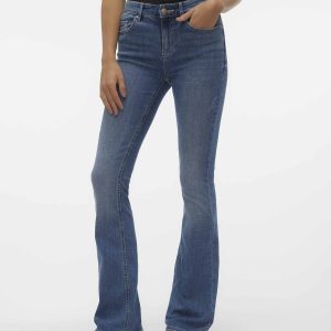 Jeans flared Vmflash a vita media unisex in denim medio