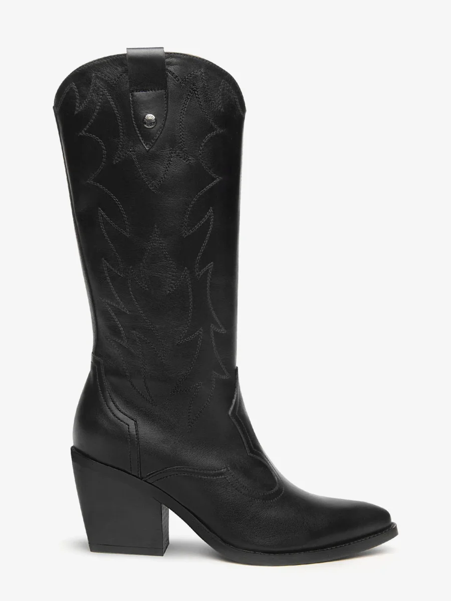 STIVALI TEXANI ALTI NEROGIARDINI DA DONNA NERO - immagine 3