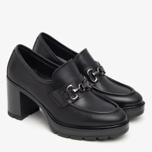 MOCASSINI CON TACCO NEROGIARDINI DA DONNA NERO