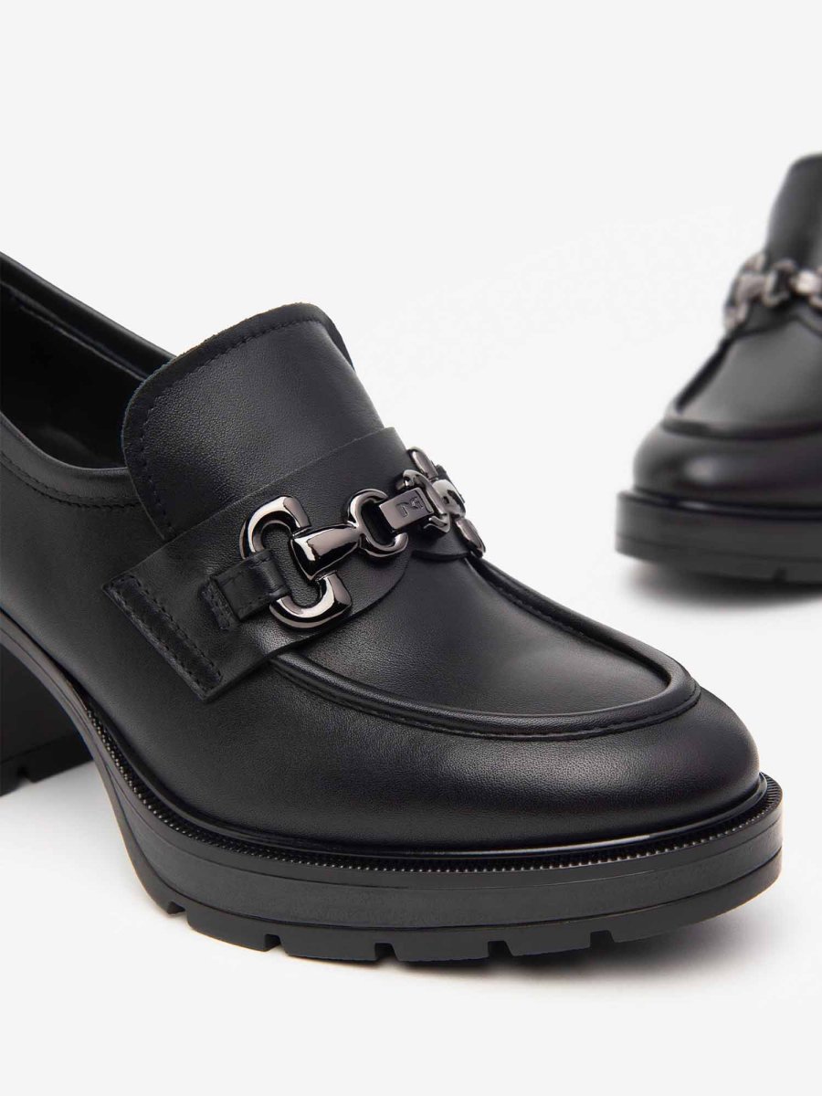 MOCASSINI CON TACCO NEROGIARDINI DA DONNA NERO - immagine 5