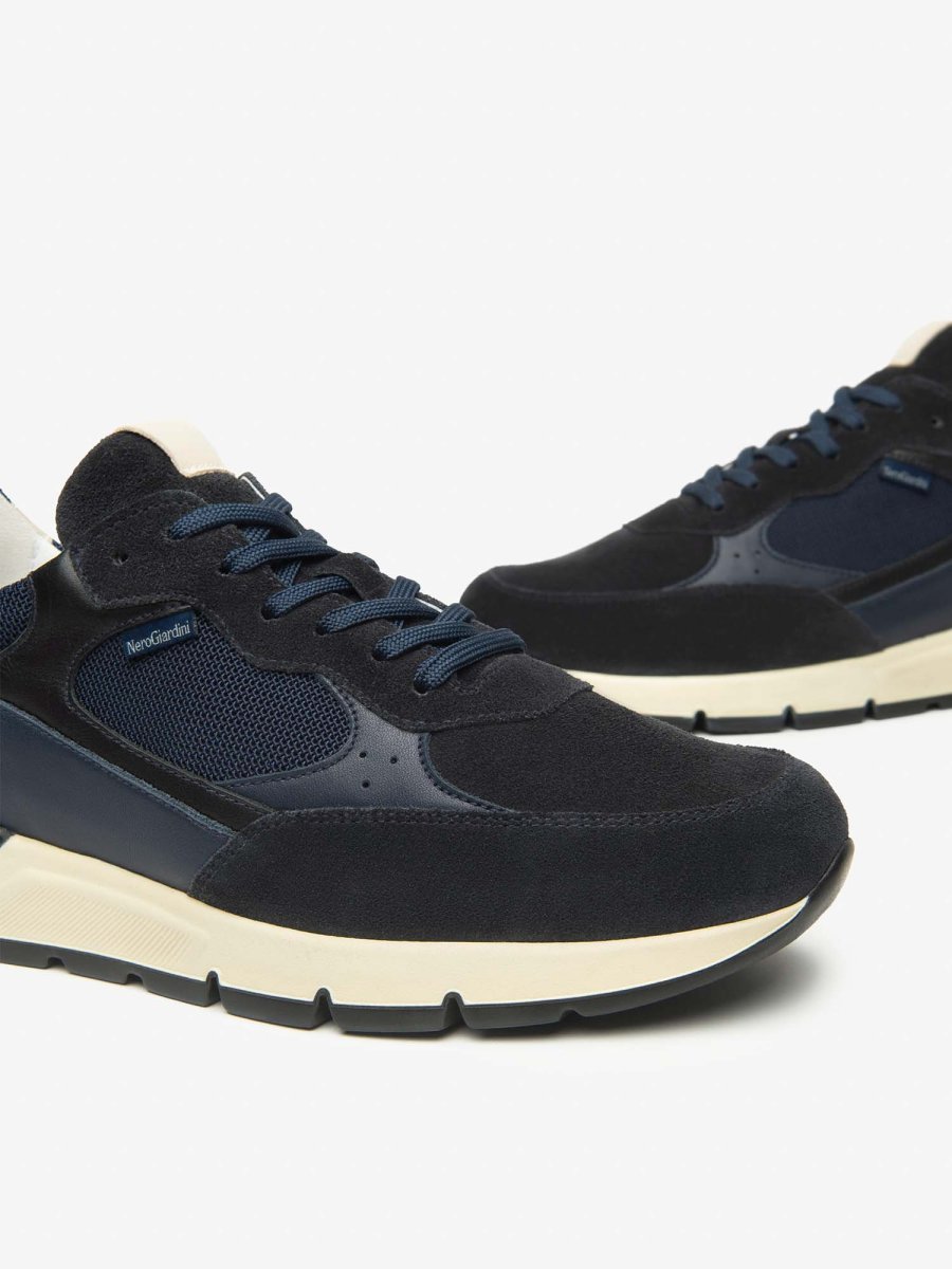 SNEAKERS SCAMOSCIATE NeroGiardini DA UOMO BLU - immagine 5