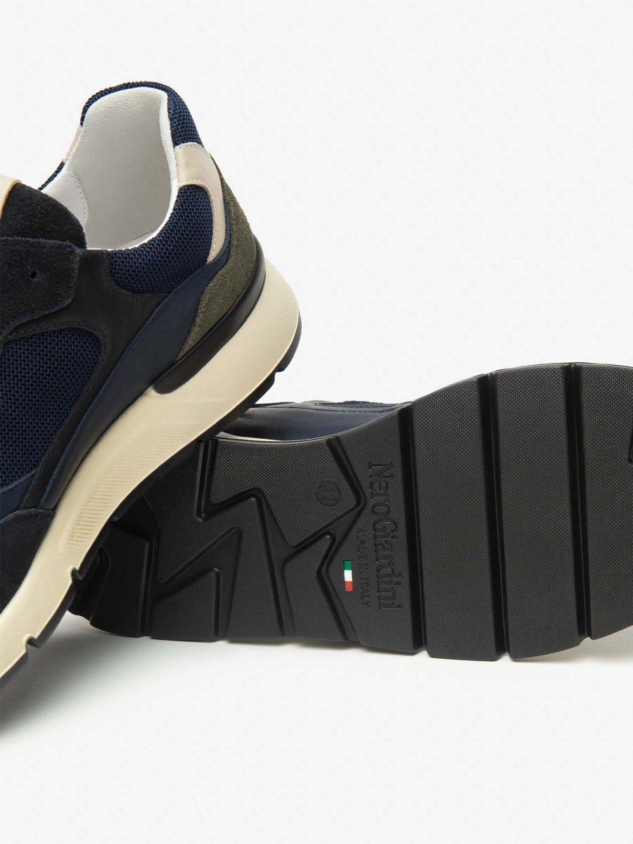 SNEAKERS SCAMOSCIATE NeroGiardini DA UOMO BLU - immagine 6