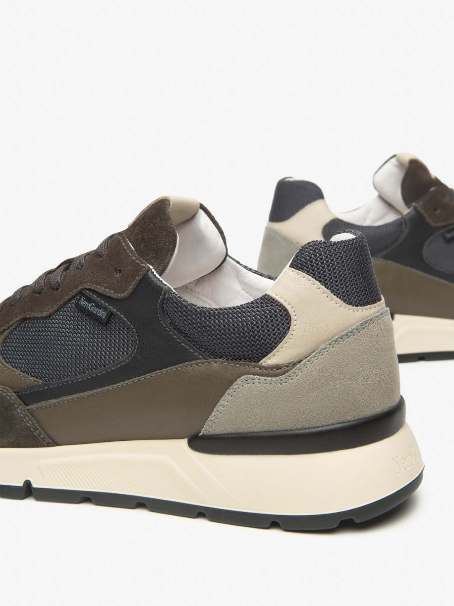 SNEAKERS SCAMOSCIATE NeroGiardini DA UOMO OLIVA - immagine 4