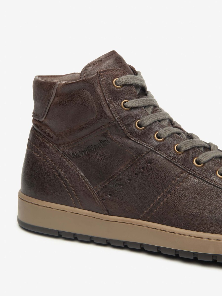 SNEAKERS ALTE NeroGiardini DA UOMO TESTA DI MORO - immagine 4