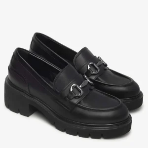 MOCASSINI CON TACCO A BLOCCO NEROGIARDINI DA DONNA NERO