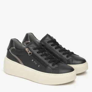 SNEAKERS CON ZIP-LACCI NeroGiardini DA DONNA NERO
