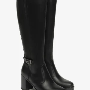 STIVALI CON TACCO ALTO IN PELLE NeroGiardini DA DONNA NERO