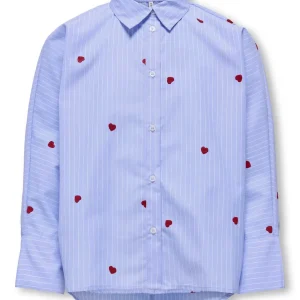 Camicia Only Jr unisex in tessuto color Moon versatile e moderna