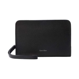 POCHETTE NERO CALVIN KLEIN FOIL PUOCH HAND DA DONNA