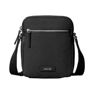 TRACOLLA NERA CALVIN KLEIN EMBOSSED REPORTER DA UOMO