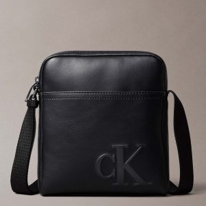 BORSA REPORTER MONOGRAMMA CALVIN KLEIN DA UOMO NERO