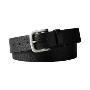 CINTURA NERA CALVIN KLEIN ROUND BUCKLE 35MM DA UOMO