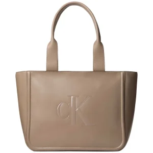 BORSA TAUPE CALVIN KLEIN MEDIUM TOTE DA DONNA