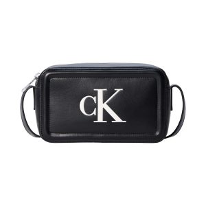 BORSA NERO-BIANCO CALVIN KLEIN BOLD CAMERA BAG DA DONNA