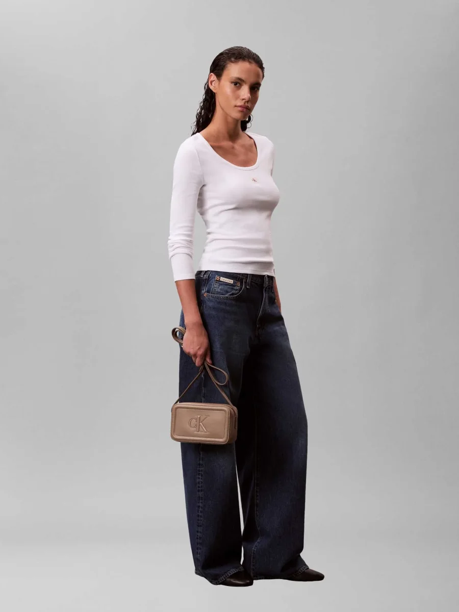 BORSA NERA CALVIN KLEIN BOLD CAMERA BAG DA DONNA - immagine 6