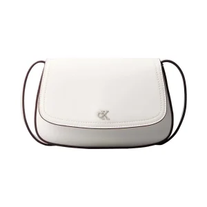 BORSA BIANCA CALVIN KLEIN FLAP CAMERA BAG DA DONNA