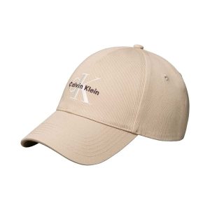 CAPPELLO BEIGE CALVIN KLEIN MONO LOGO  DA DONNA