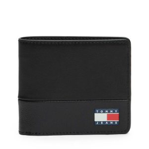 PORTAFOGLIO NERO TOMMY JEANS HERITAGE CC DA UOMO