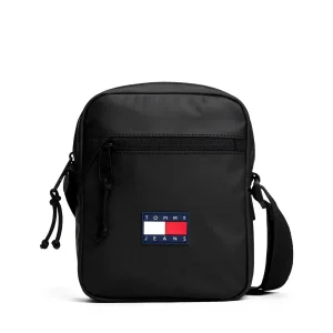 TRACOLLA NERA TOMMY JEANS TECH REPORTER DA UOMO