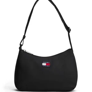 BORSA NERA TOMMY JEANS ESSENTIALS SHOULDER BAG DA DONNA