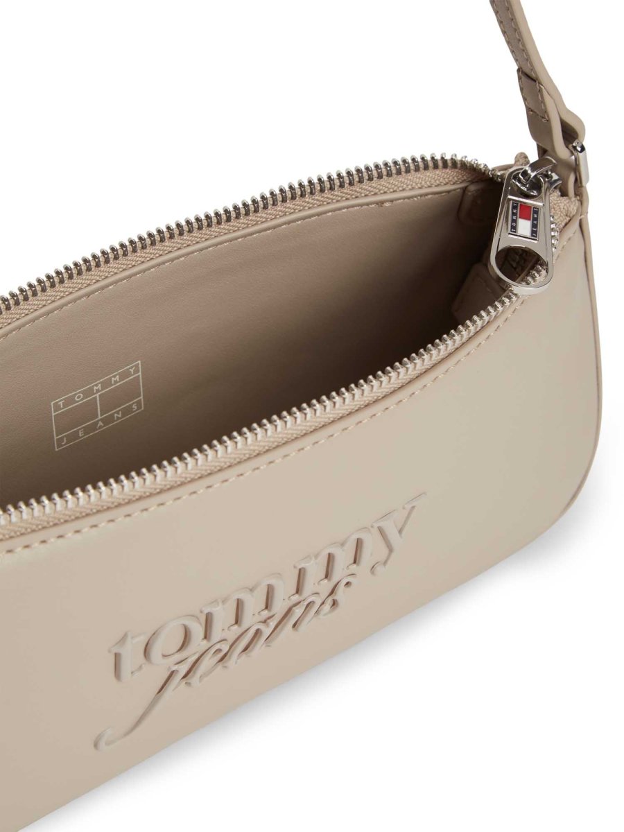 BORSA BEIGE TOMMY JEANS CON LOGO SERIF DA DONNA - immagine 5