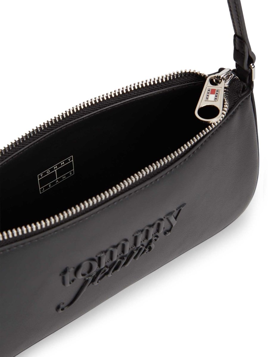BORSA NERA TOMMY JEANS CON LOGO SERIF DA DONNA - immagine 5