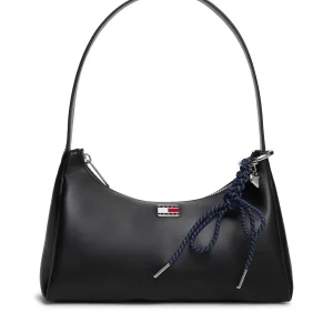 BORSA NERA TOMMY JEANS CON CHARM DA DONNA