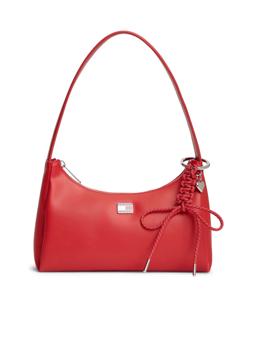 BORSA ROSSA TOMMY JEANS CON CHARM DA DONNA