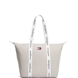 BORSA BEIGE TOMMY JEANS ESSENTIAL TOTE DA DONNA