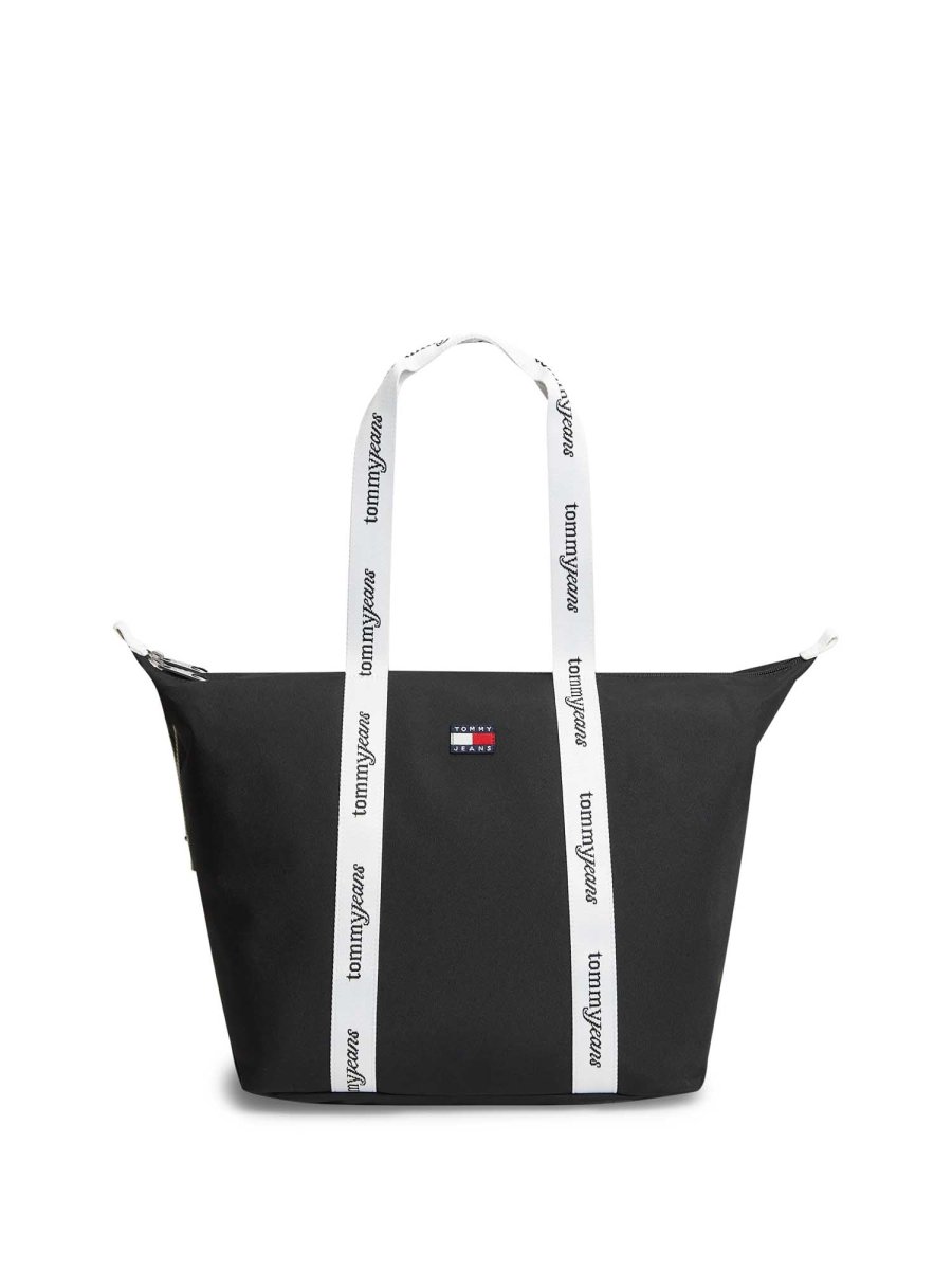 BORSA NERA TOMMY JEANS ESSENTIAL TOTE DA DONNA
