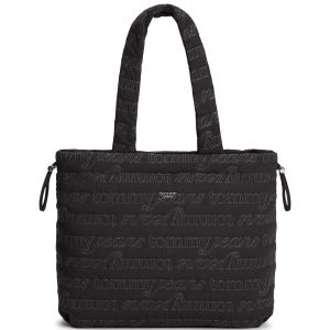 BORSA NERA TOMMY JEANS NYLON TOTE DA DONNA