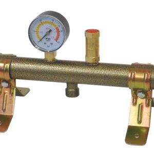 CENTRALINA GAS TUBOLARE CON VALVOLA E MANOMETRO 2 USCITE