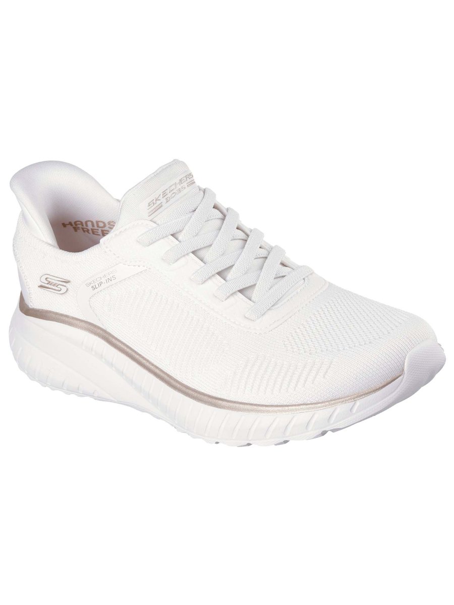 SLIP-INS BOBS SQUAD SKECHERS DA DONNA BIANCO ORO - immagine 3