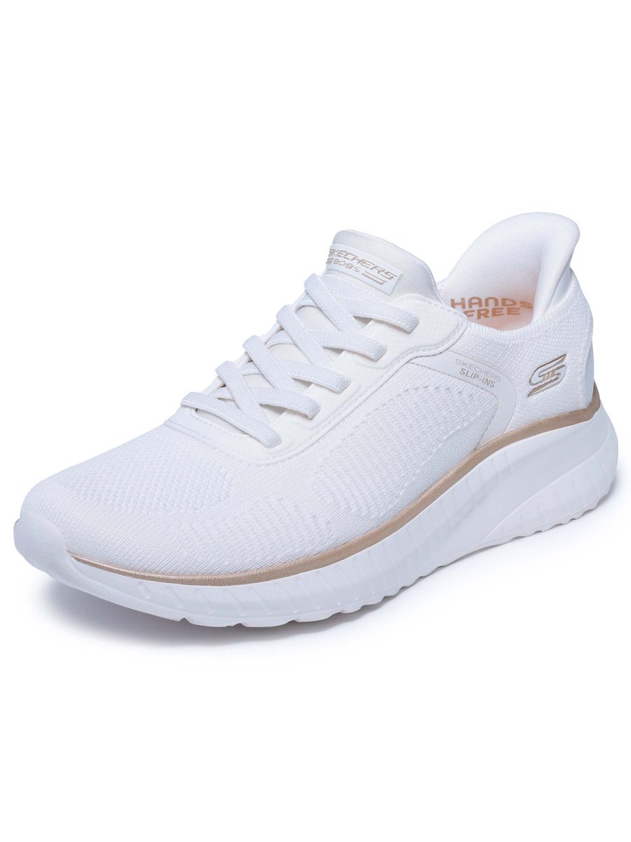 SLIP-INS BOBS SQUAD SKECHERS DA DONNA BIANCO ORO - immagine 5