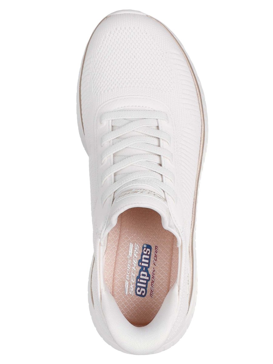 SLIP-INS BOBS SQUAD SKECHERS DA DONNA BIANCO ORO - immagine 6