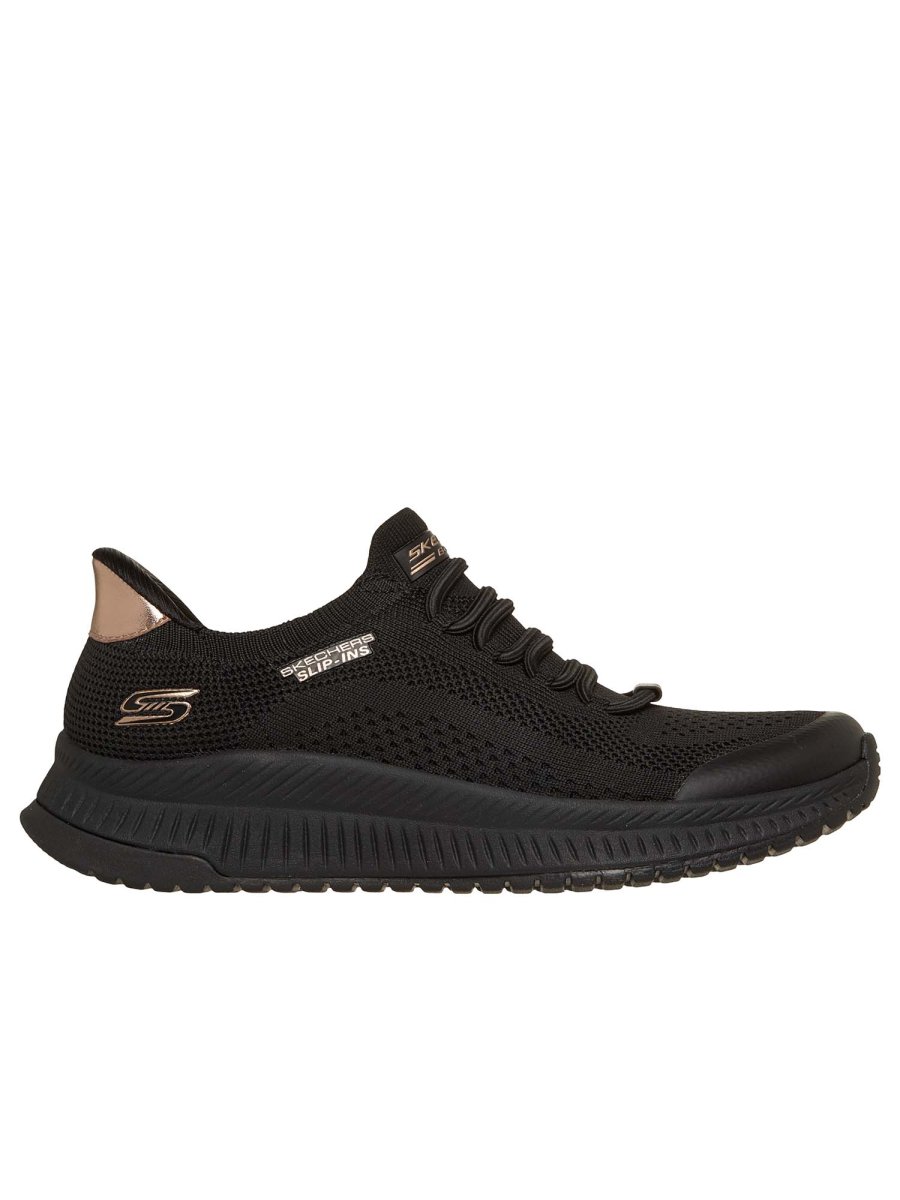 SLIP-INS VEGAN BOBS SQUAD 4 SKECHERS DA DONNA NERO