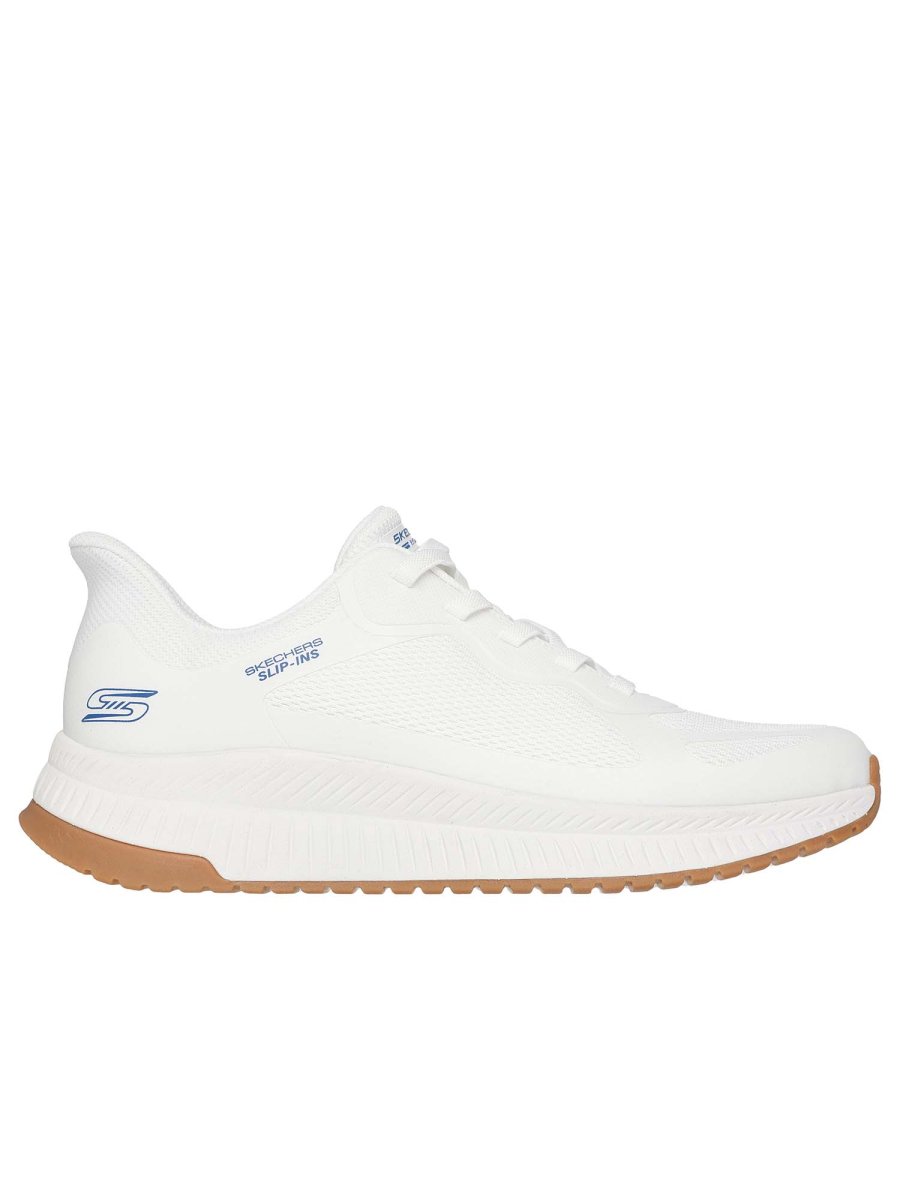 SLIP-INS BOBS SQUAD SKECHERS DA UOMO BIANCO